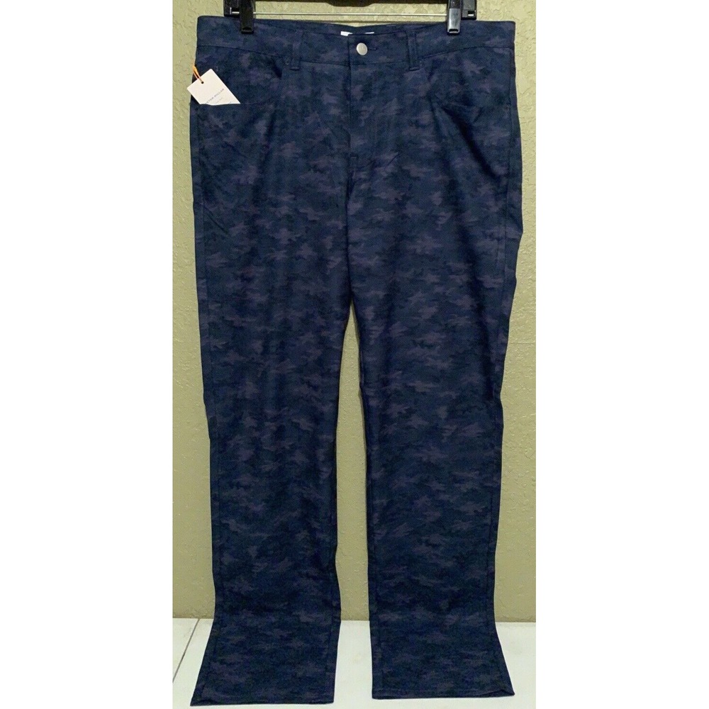 NEW Peter Millar Crown Sport Men's Size 34x32 Navy Blue eb66 Camo Golf Pants